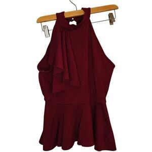 January 7 Retro Y2K Peplum Sleeveless Blouse